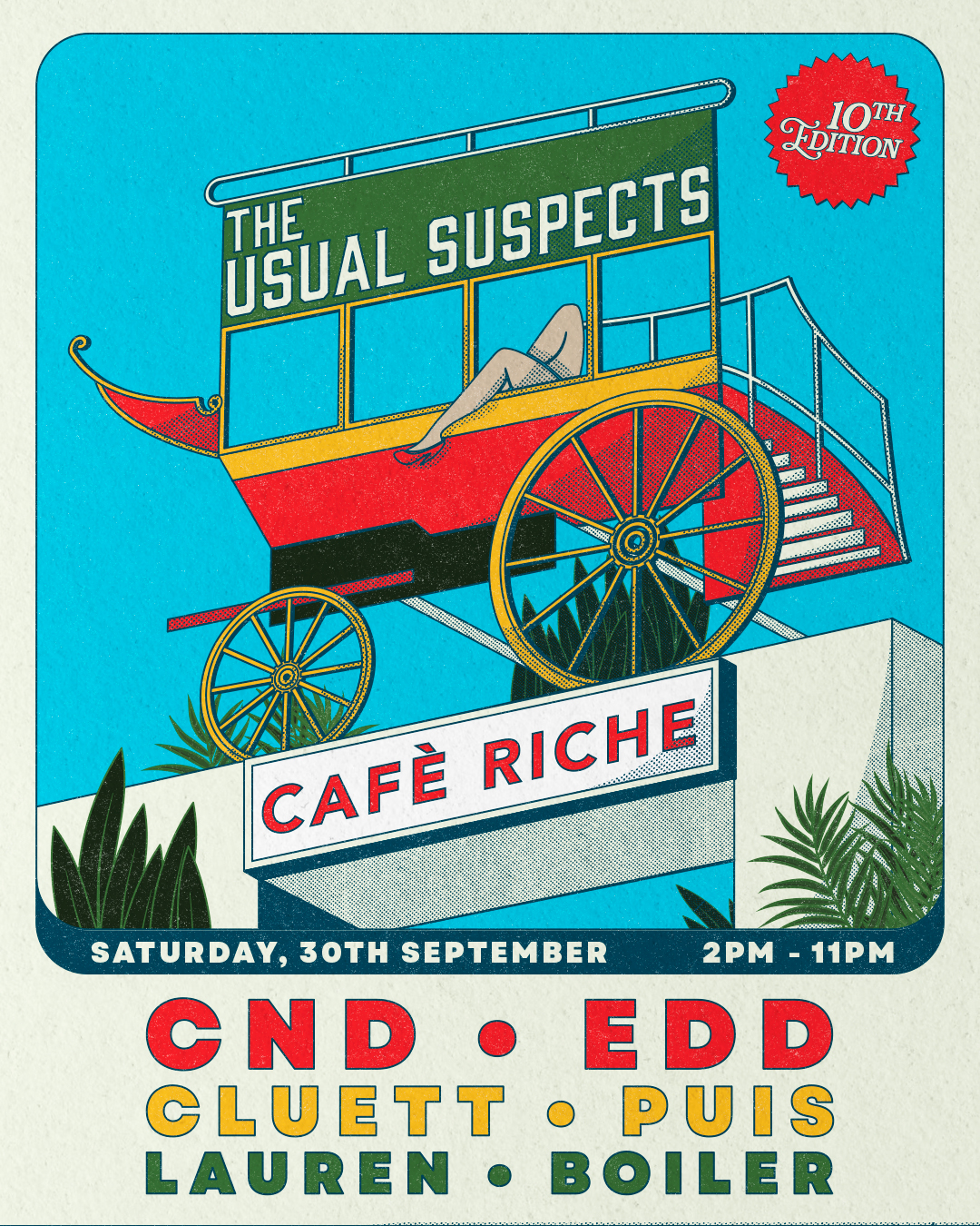 The Usual Suspects 10th Edition - Cafe Riche poster