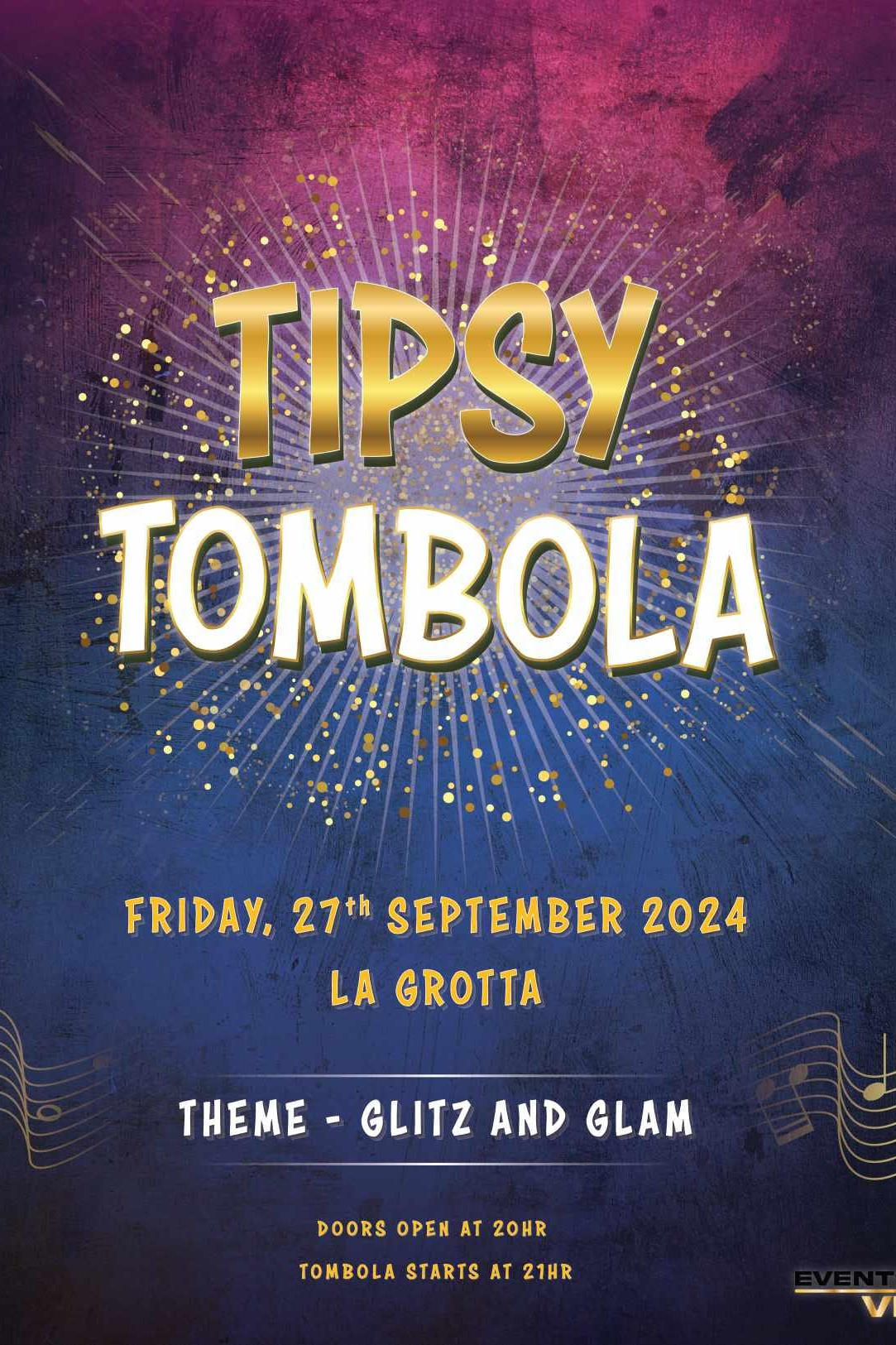 Tipsy Tombola - Glitz & Glam poster