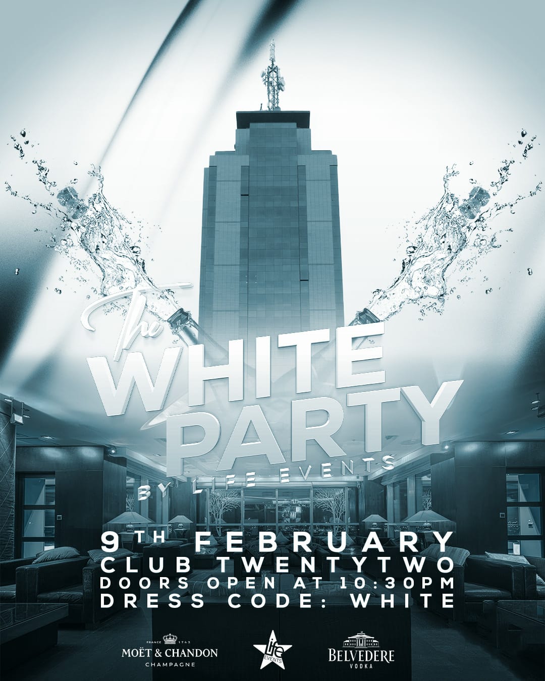 Twenty two presents White Party poster