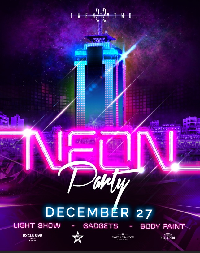 Twentytwo Neon Party poster