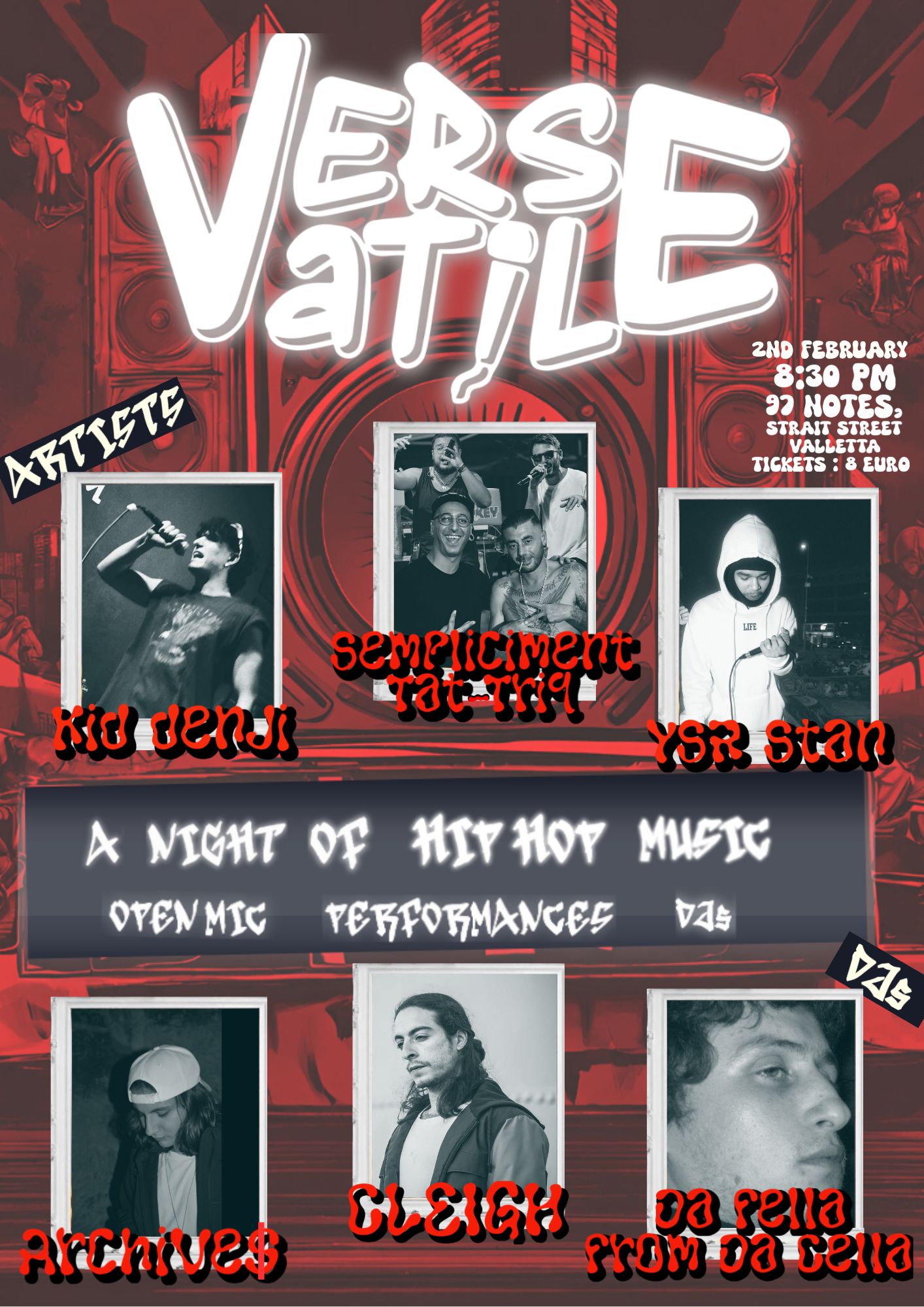 VERSEATILE - A Night of Hip Hop @97Notes poster