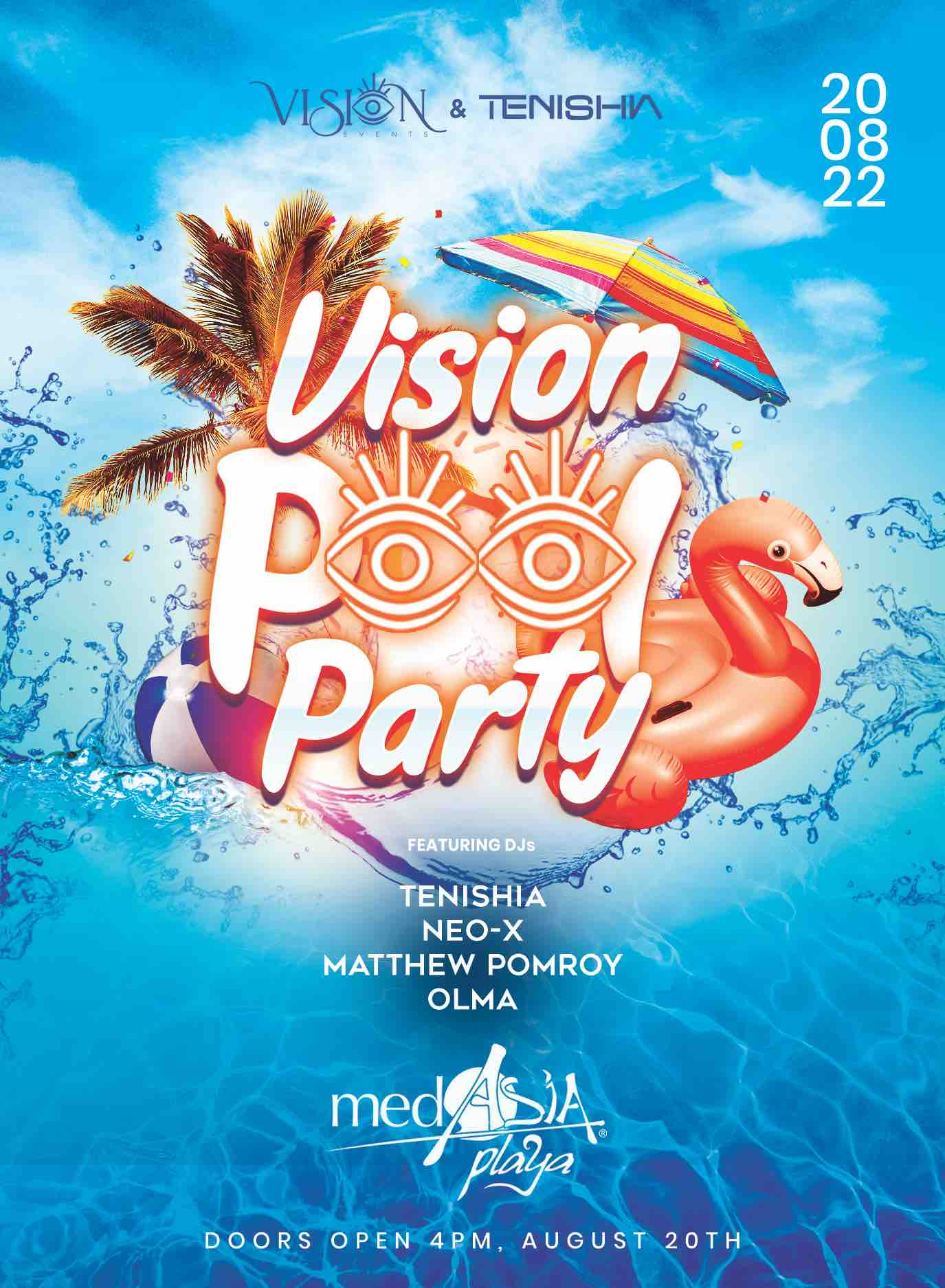 VISION POOL PARTY poster