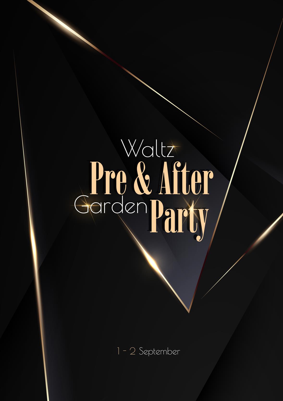 Waltz Pre & After Garden Party poster