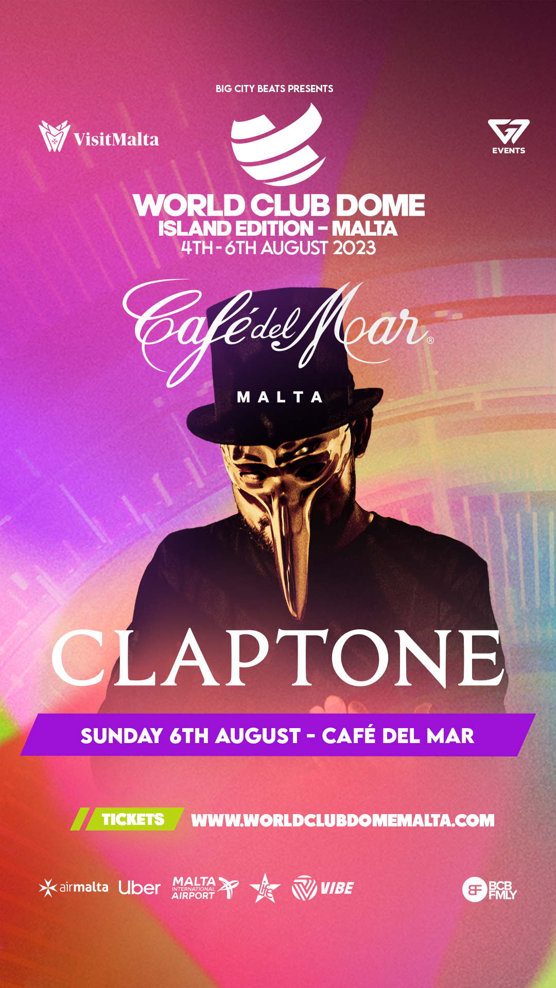 World Club Dome Island Edition Malta 2023 - DAY 3 - ft Claptone poster