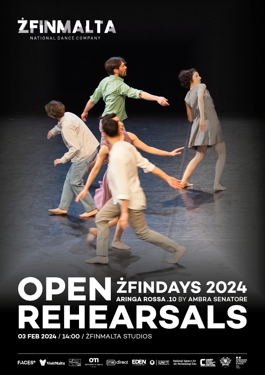 ŻfinDays Aringa Rossa .10 Open Rehearsals - ŻfinMalta National Dance Company poster