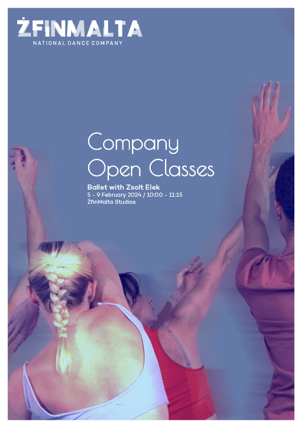 ŻfinMalta National Dance Company: Ballet Open Classes with Elek Zsolt poster