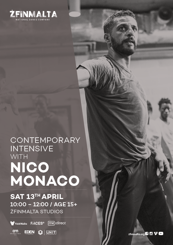 ŻfinMalta National Dance Company Contemporary Intensive with Nico Monaco poster
