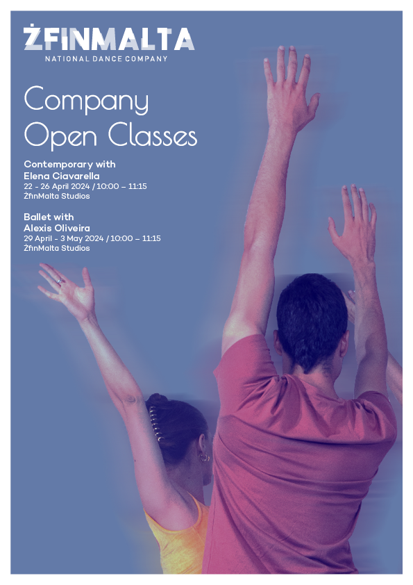 ŻfinMalta National Dance Company Open Classes April & May poster