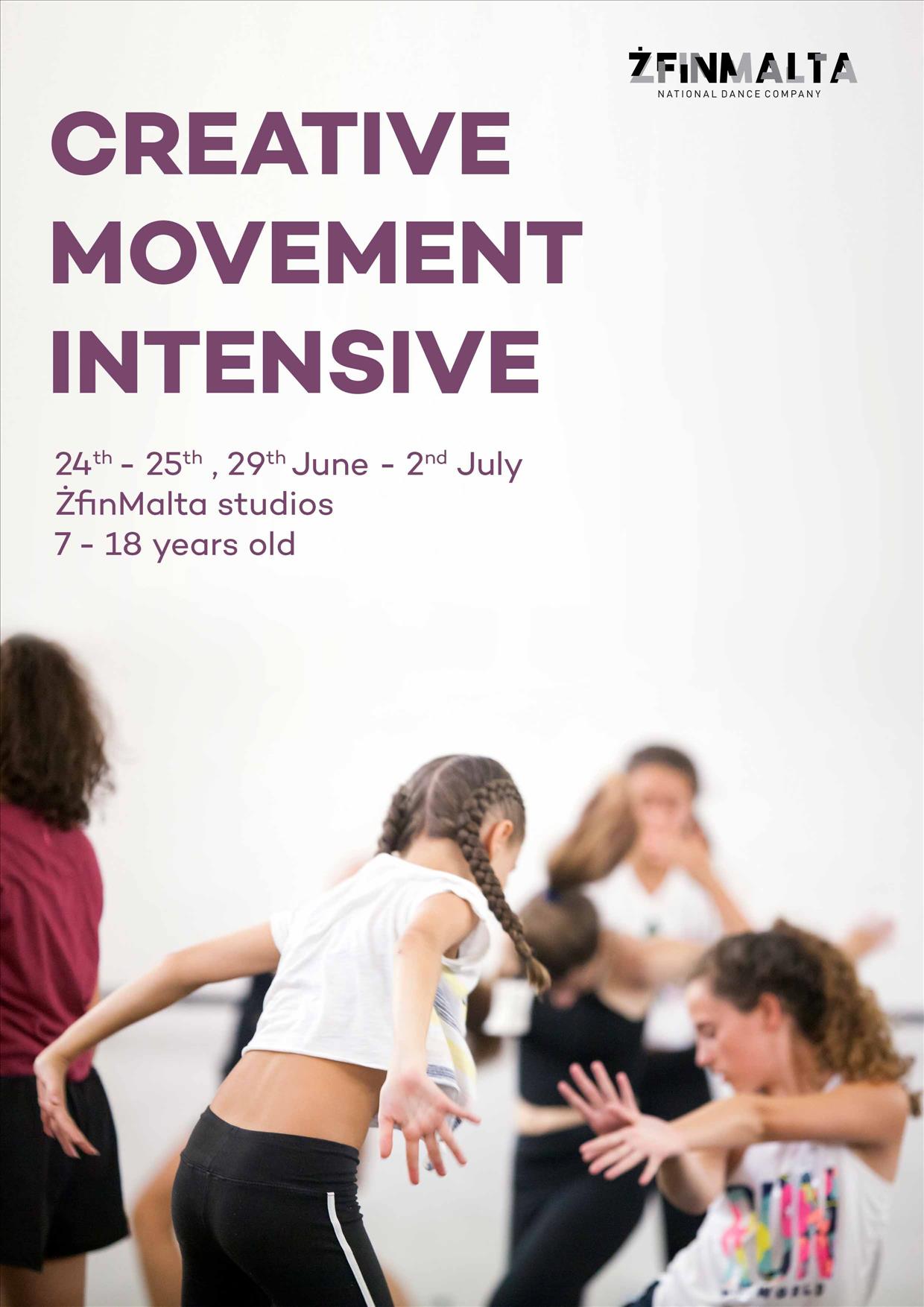 ŻfinMalta's Creative movement intensive poster