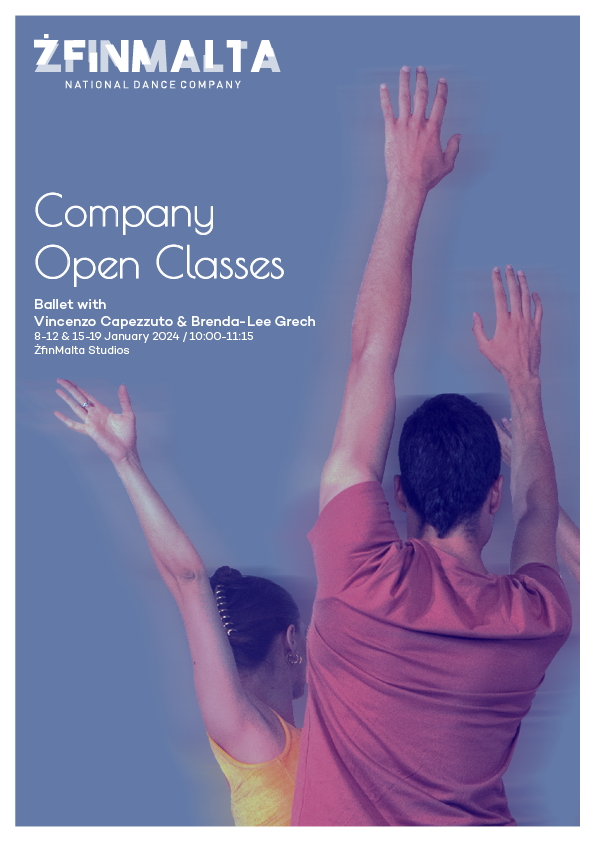ŻfinMalta's January Company Open Classes poster